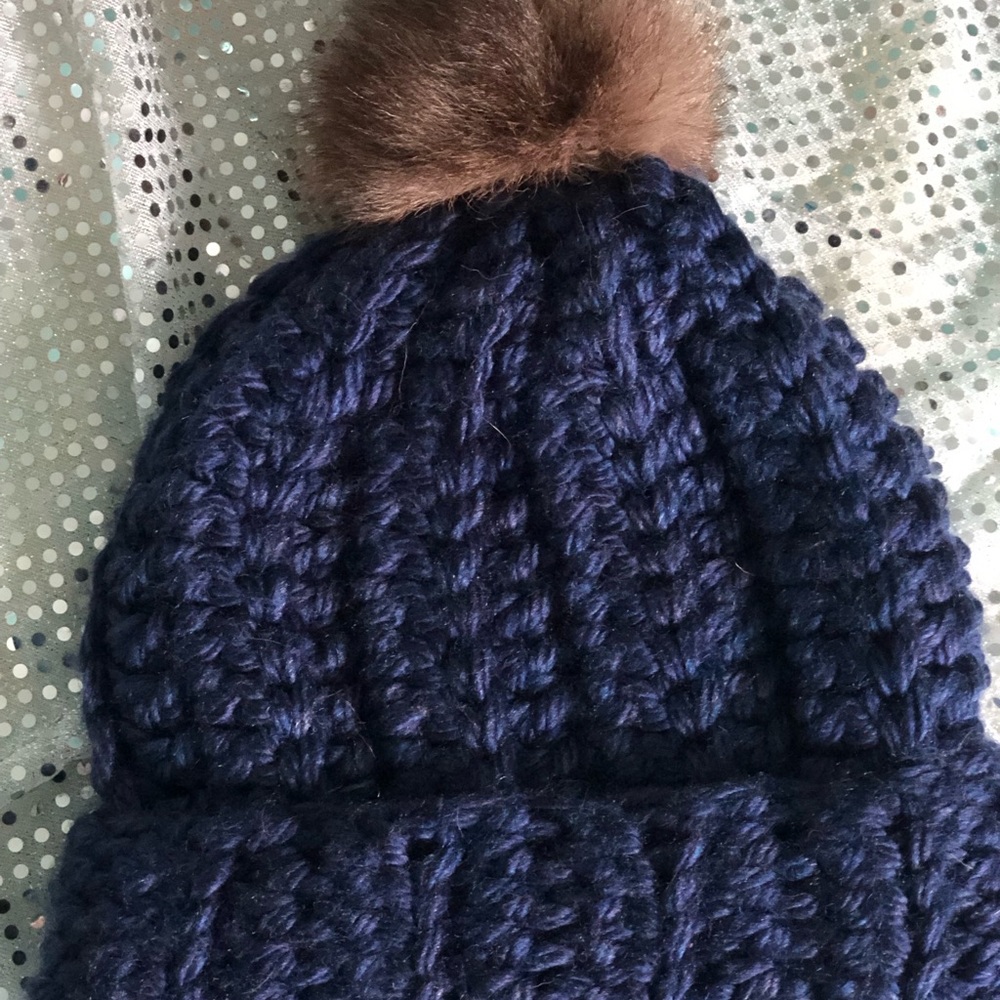 Blue beanie hat